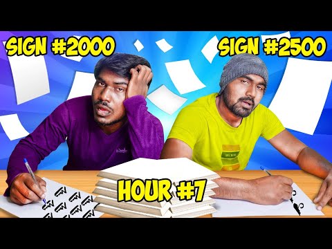 We Won't Stop Sign a Paper, Until Pen Runs Out | SMBros Vlog & Cooking.