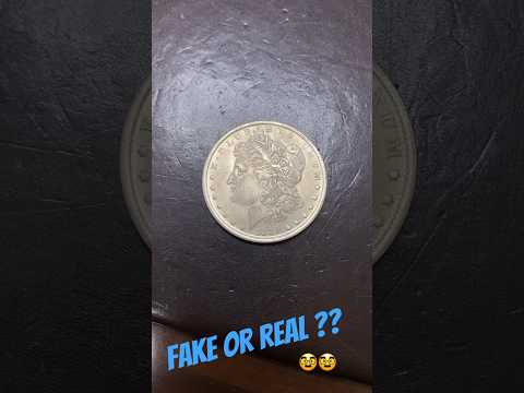 Can you spot a fake silver dollar?? #coin #americancoin #coinage #silver #uscoins #silverdollar 🧐