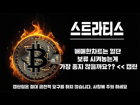 스트라티스 코인 전망 ㅣ 애매한차트 애매한차트는 접근하지 않는게 추세전환구간에서 계좌를 지키는 길입니다.