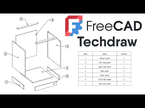 Freecad 1.0 - Assembly, Exploded views and Parts List - Tutorial