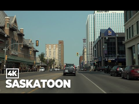 Driving in Saskatoon, Canada 4K (2021 Summer)