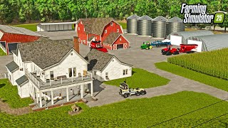 BUILDING AN AMERICAN FARM FROM SCRATCH IN FARMING SIMULATOR 25! (FARM BUILD)