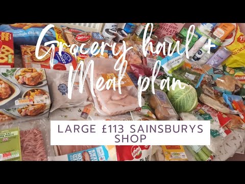 Large Sainsburys haul & Meal plan  | What I buy my family for the week