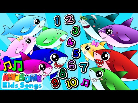 Baby Shark 1-10 Number Song | Learn to Count with Fingers | #AwesomeKidsSongs