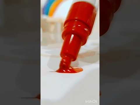 ❤️activating red acrylic paint marker|#drawpretty #art #shortsvideo #acrylicpainting #drawing #short