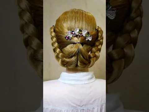 hair bun hair style #shorts #shortvedios #Ideas #trendingshorts #designs #viral #ytshort