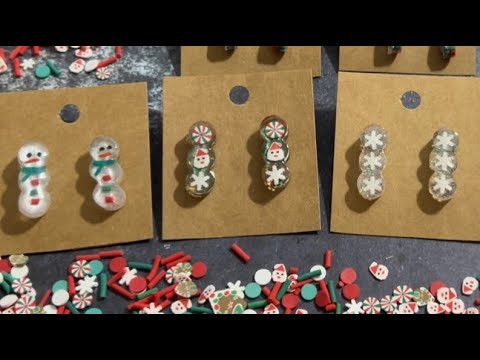 Easy Beginner Friendly Resin Christmas Earring Tutorial!  ❄️🎄