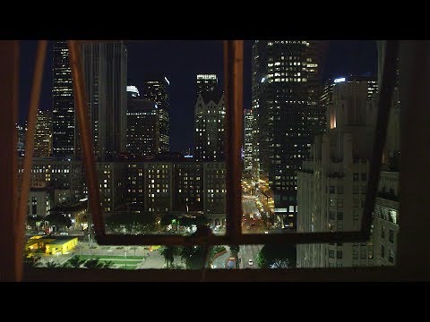 DOWNTOWN LOS ANGELES City View Night - Relaxing Video w/City Sounds