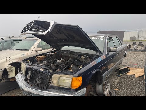 Tour of California Junkyard: Mercedes W124 W140 W116 W126 R129 Porsche 944 Jaguar XK