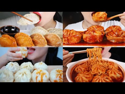 ASMR EATING DIFFERENT TYPES OF MOMO🔥😋 BEST FOOD EATING MUKBANG VIDEO - 08