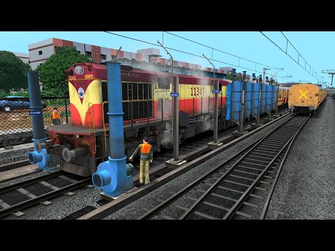 TRAIN VIDEO | WDM3D COUPLING & ICF UTKRISHT TRAIN WASH I RAILWORKS I TRAIN SIMULATOR I RAILWAY RITAM