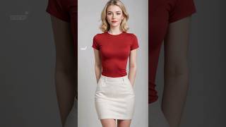 2024 Trending styles for colorful short sleeve top & white mini skirt #outfit #styles