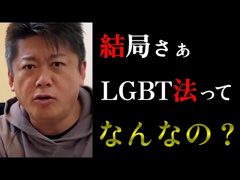 【ホリエモン】LGBT法案を岸教授が力説...日本国憲法があるからいらないんじゃないか論など