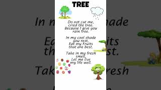 Tree | Poems in English | English poem for kids | #shorts