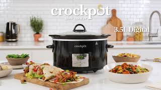 Crock-Pot 3.5L Digital Slow Cooker Black CSC113