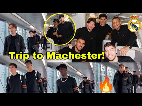 🔥Vinicius,Bellingham,Mbappe & Real Madrid Stars JET OFF To Manchester ✈️ Trip England for UCL