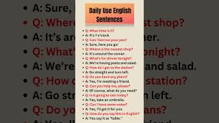 "10 Daily Use English Sentences | Learn English Fast!" || Easy Conversations ||   English Practice