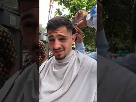 $1 EXTREME Haircut in the Streets of India 🇮🇳 #india #indianvlogger #travelindia