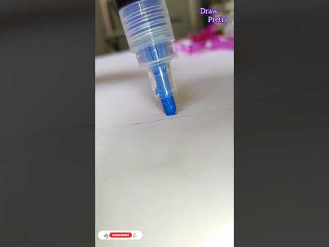 🔵 activating my new acrylic paint marker|subscribe for more #drawpretty #satisfying #shorts #markers