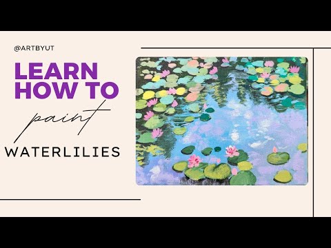 Waterlilies paint tutorial | Acrylic painting tutorial for beginners ✨❤️