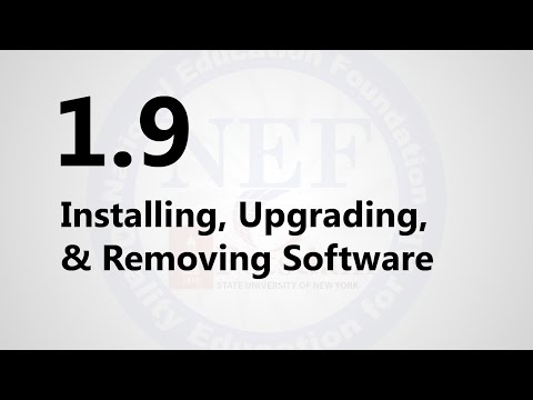 1.9 Installing, Upgrading, and Removing Software