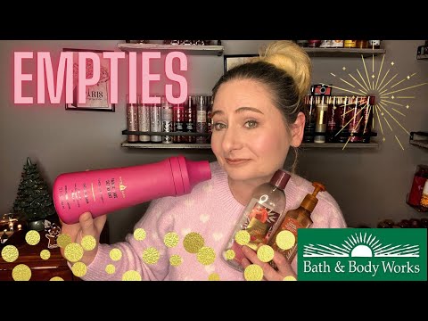 END OF THE YEAR BATH & BODY WORKS EMPTIES + OTHER BODY CARE EMPTIES