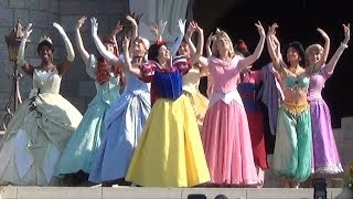 Merida Coronation at Disney's Magic Kingdom - All 11 Disney Princesses Together During Ceremony