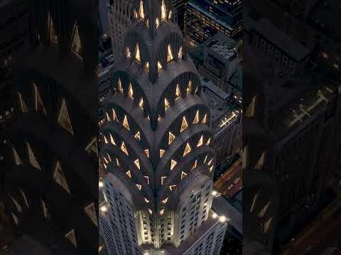 Drone Chrysler building, New York City