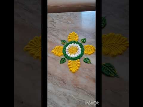 Diwali special easy rangoli ✨️💫 #diwali #rangoli #navratri #shorts #youtubeshorts #diwalirangoli