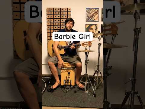 Barbie Girl acoustic cover #onemanband #acoustic #barbie #barbiegirl #barbiegirlaqua #cajon #shorts