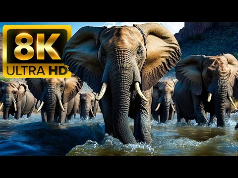 BIG ANIMALS - 8K (60FPS) ULTRA HD - With Nature Sounds (Colorfully Dynamic)