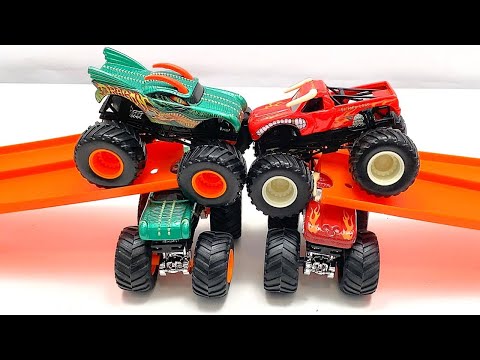 EL TORO LOCO vs DRAGON | MONSTER JAM | SPIN MASTER | HOT WHEELS MONSTER TRUCKS | FREESTYLE SMASHFEST