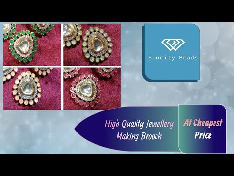 Jewellery Making Brooch || Buy At Wholesale Price || Mumbai Wholesale Shop || Suncity Beads