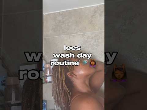 locs wash day routine 💆🏾‍♀️🚿 #locs #locjourney #locstyles #grwm