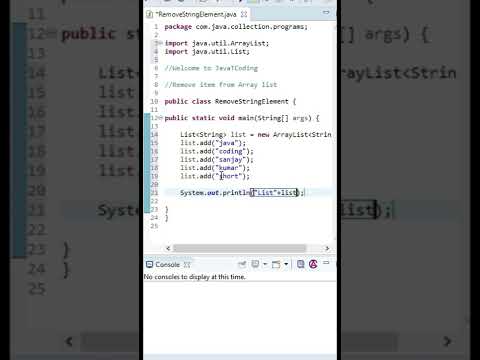 🤔Remove element from ArrayList in Java #shorts #shortsfeed #youtubeshorts