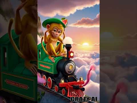 Watermelon Express Hijacked by Monkey 🚂🍉 | Comedy Madness! || #shorts #viralvideo  #funny #crazyai