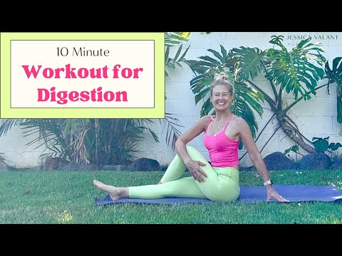 10 Minute Exercise for Good Digestion - helps constipation, gas and bloating!