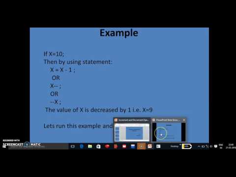 Increment and Decrement operators