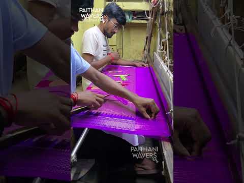 Making Silk Paithani Saree Art #pure #paithani #silk #traditional #making