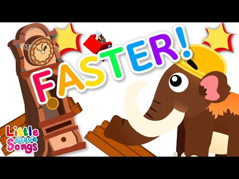 Faster!💦 Hickory Dickory Dock Crush!! + More Nursery Rhymes  | Little Wave Songs - Baby Coco