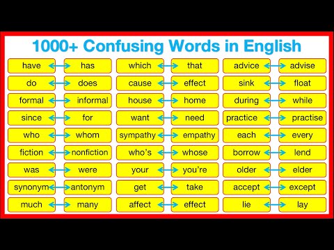 1000+ Confusing words in English 🤔 | Words you need to know! | Learn the difference with examples