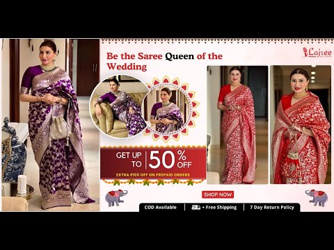 👑 Be the Saree Queen of the Wedding | Lajree Designer 👑