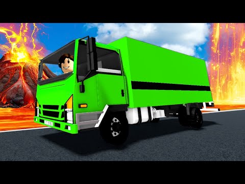 Driving a SEMI TRUCK through a VOLCANO?! (Roblox)