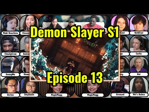 Demon Slayer Season 1 FULL Episode 13 Reaction Mashup | Kimetsu No Yaiba Tsuzumi Mansion Arc