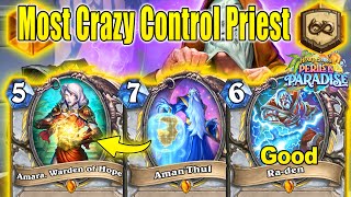 Most Crazy Control Priest Mirror Game To Watch After Work! Perils in Paradise Mini-Set | Hearthstone