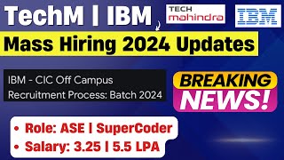 🔥Tech Mahindra Mass Hiring (ASE, Super Coder) | IBM Mass Hiring Coding Test | Need Your Support