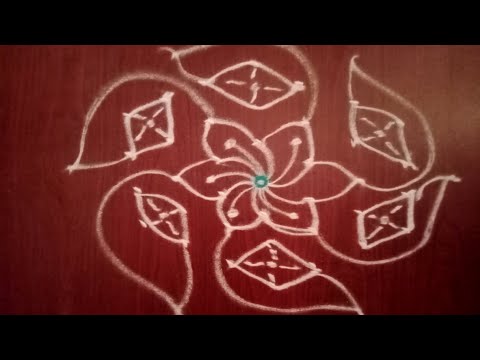 5×3 dots rangoli design||easy rangoli design #daily#rangolidesign#muggulu#rangoli