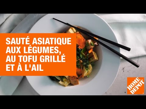 Recette Vegan: Sauté asiatique aux légumes, au tofu grillé et à l’ail | Home Depot Canada