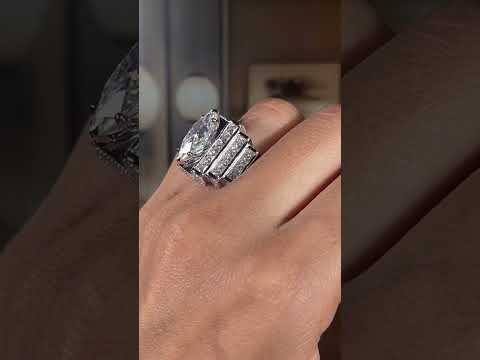 Marquise moissanite engagement ring #diamond