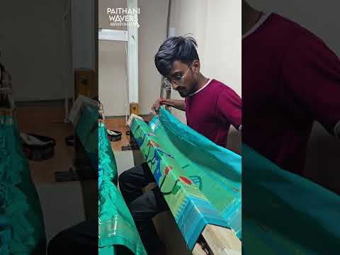 Manufacturing Silk Saree Palli Design #handloom #traditional #wear #making #pallu #paithani